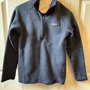Patagonia Blue Quarter-Zip Fleece Pullover